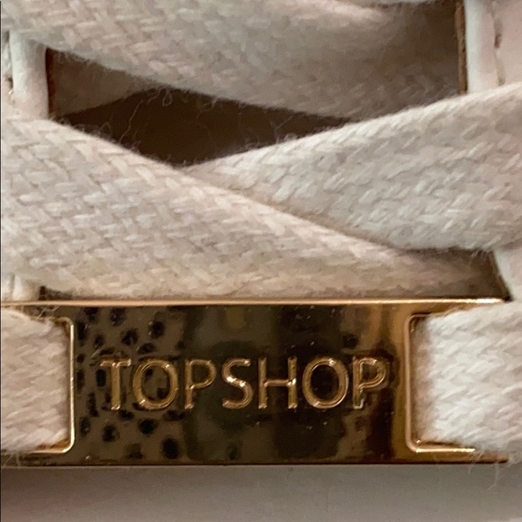 TOPSHOP WHITE LEATHER CHEETAH SNEAKERS SIZE 7 - Picture 6 of 9